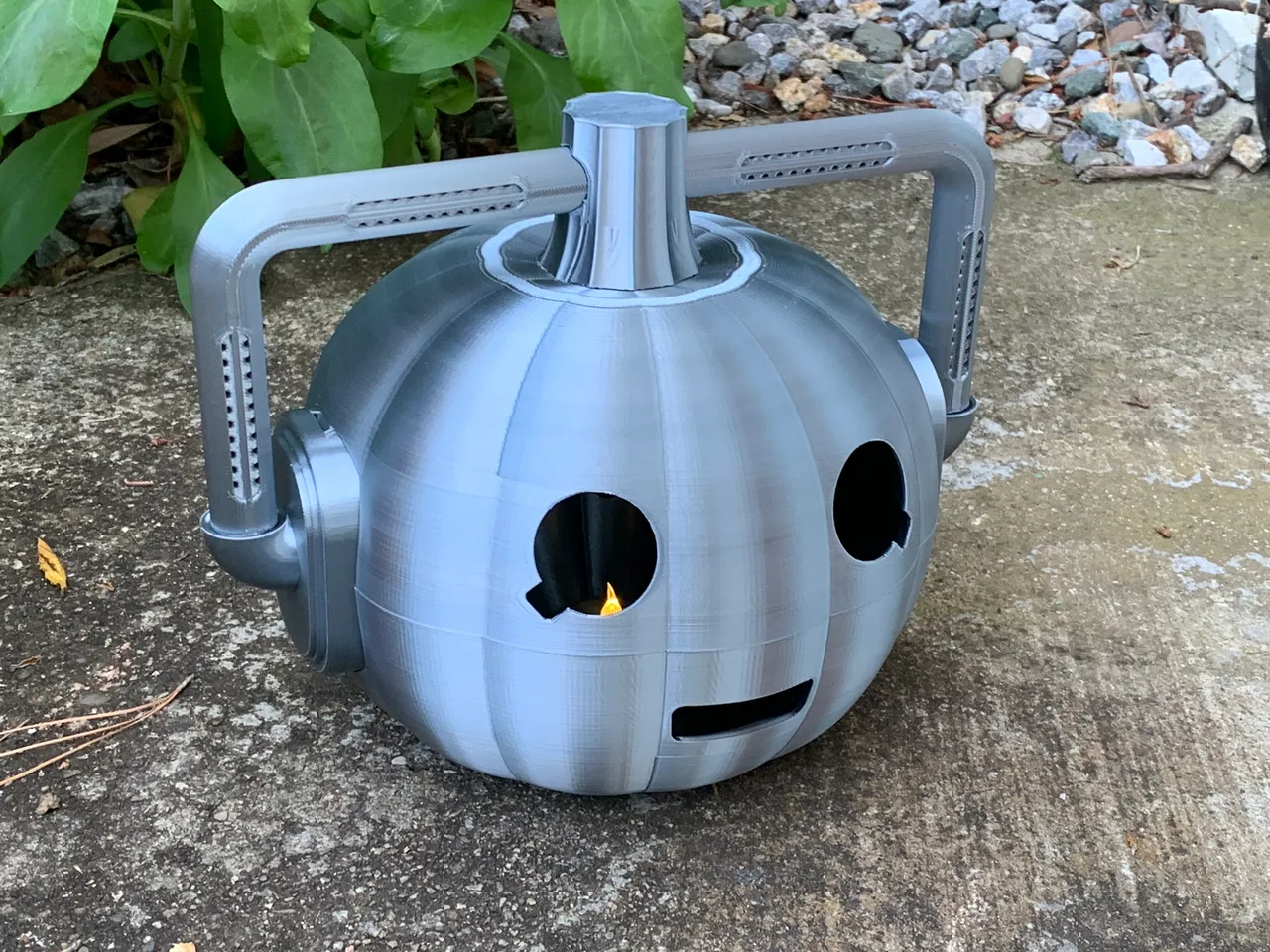 Cyber Pumpkin (Doctor Who Cybermen Inspired) by JonS, Download free STL  model