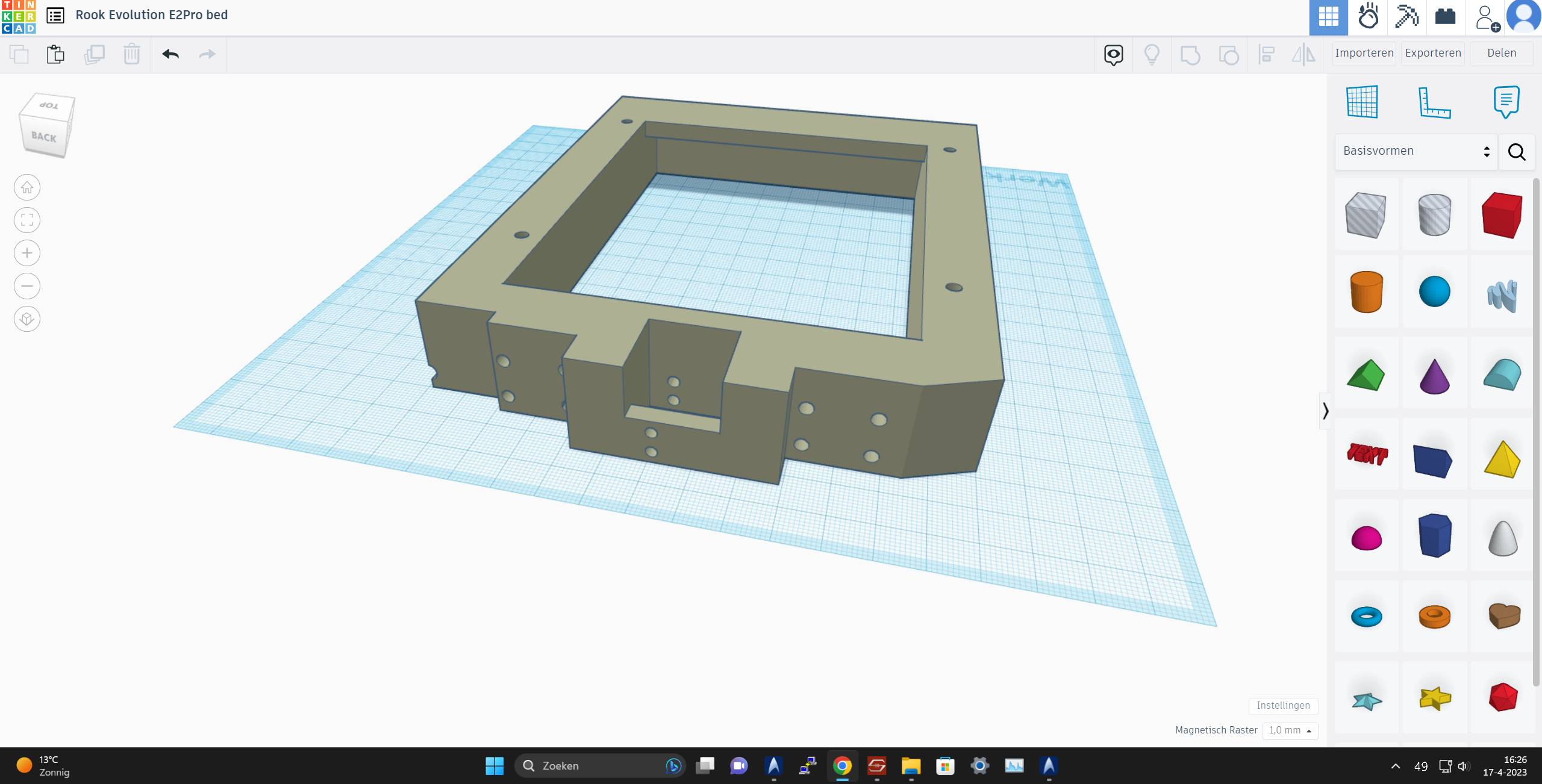 Rook Evolution Bed Remix for Ender 2 Pro Bed (Untested/WiP)