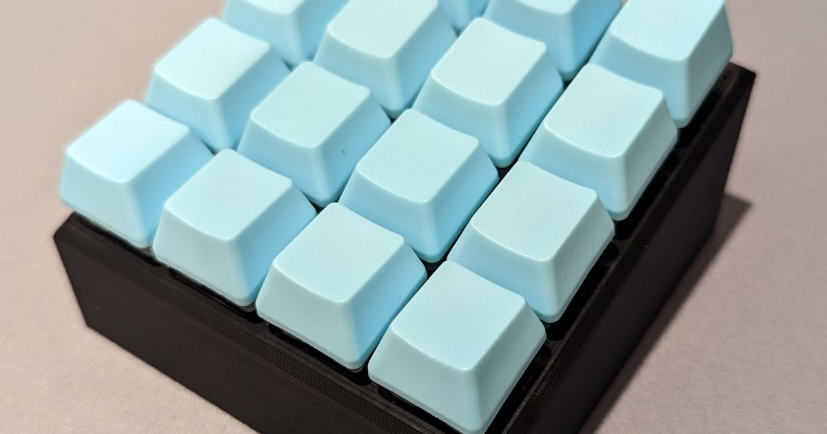 Midi/Macro keyboard 4x4 by Andrew Geltz Download free STL model