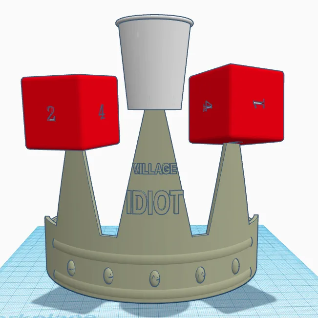 Village Idiot Drinking Crown by Goddard, Download free STL model