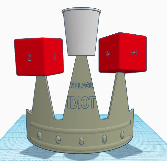 Village Idiot Drinking Crown by Goddard, Download free STL model