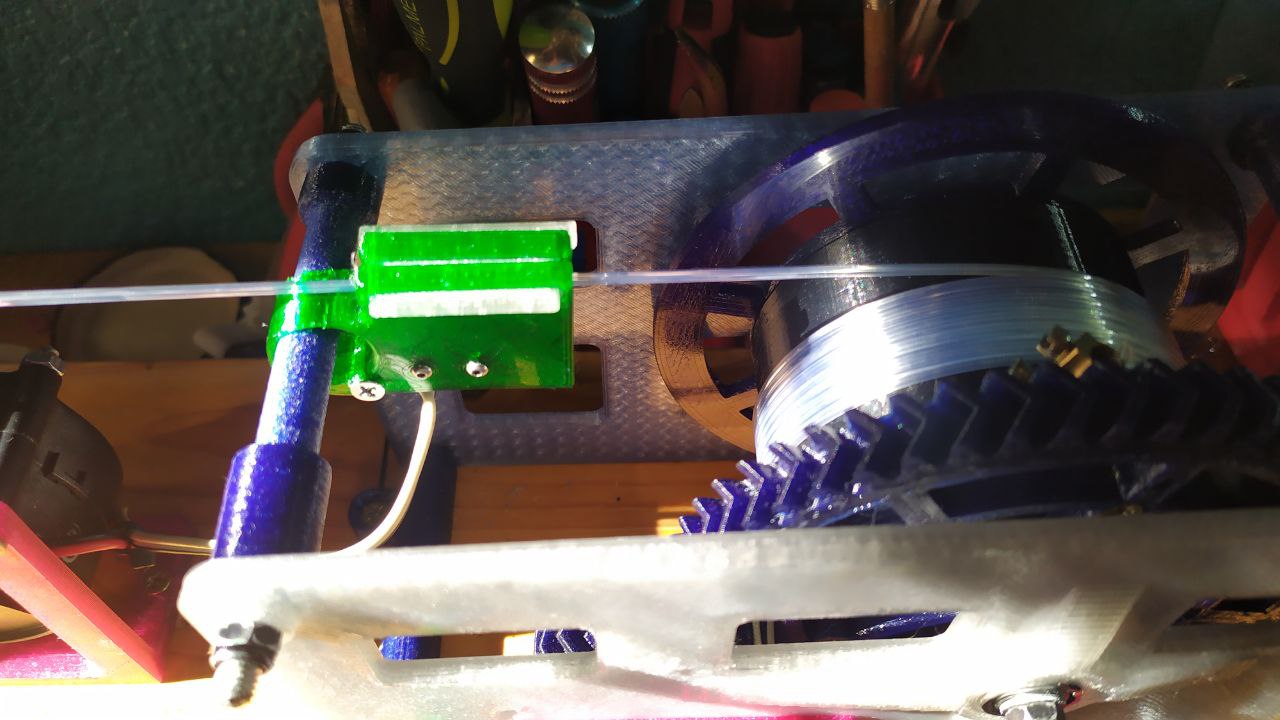 PET Filament machine, Sensor final filamento