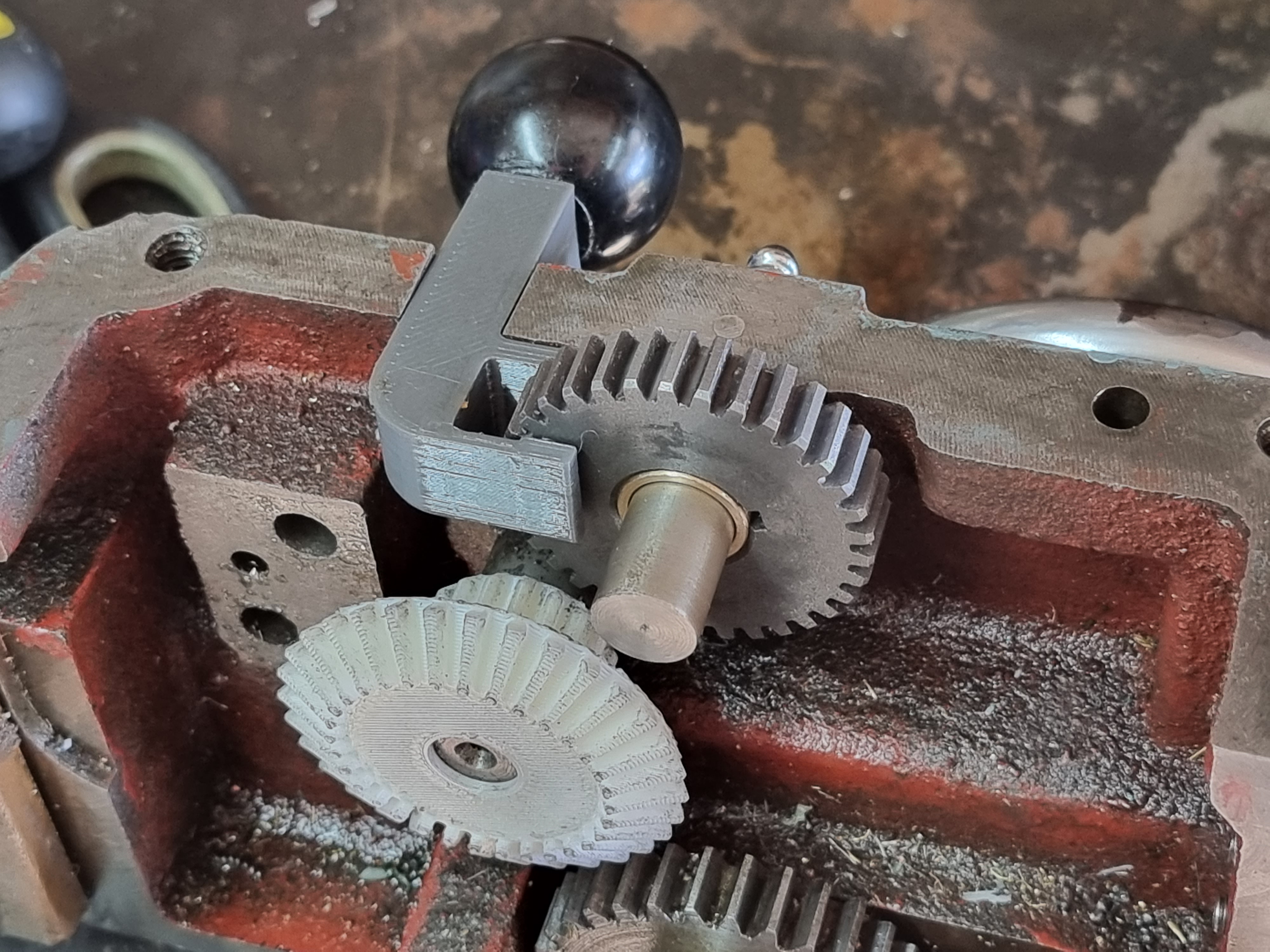 Murad Cadet lathe power crossfeed gearing