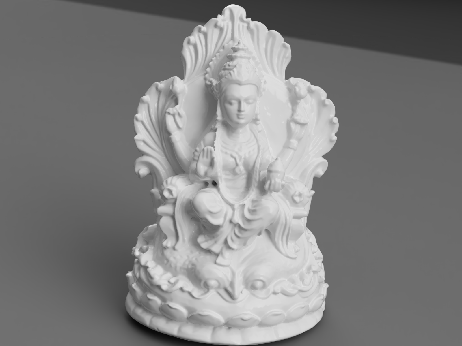 Lakshmi on a Lotus Throne