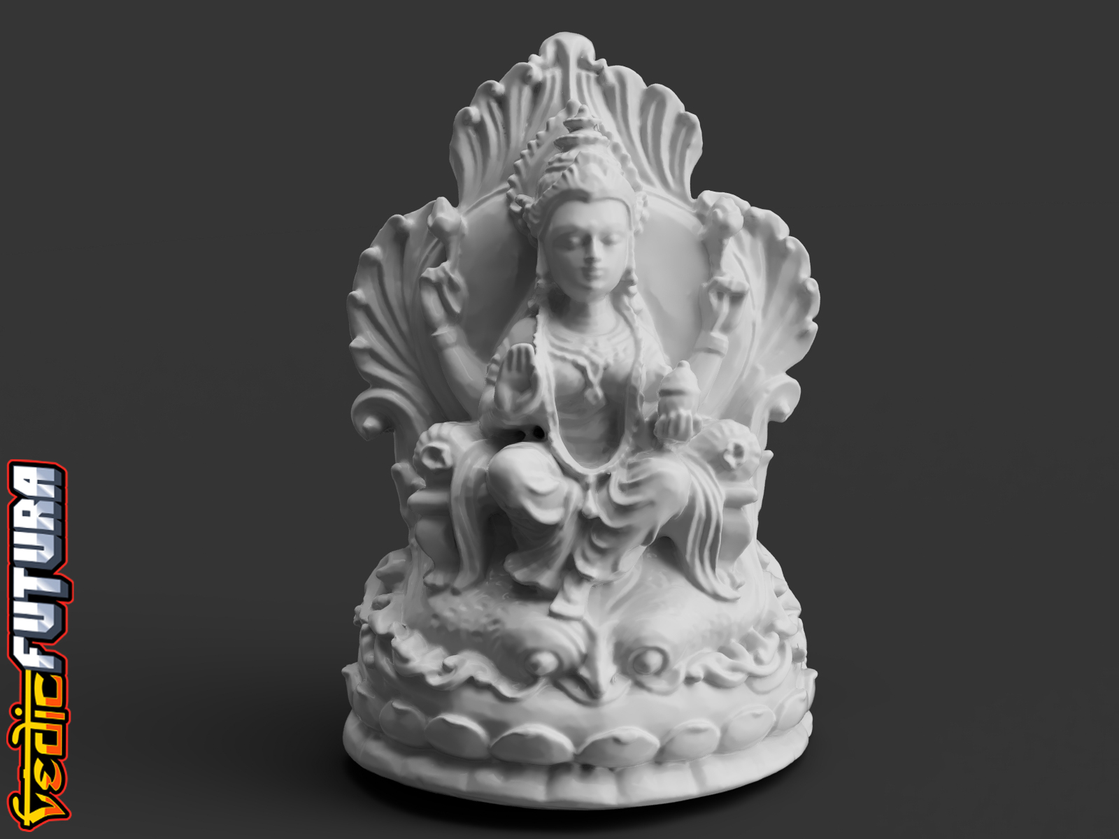 Lakshmi on a Lotus Throne