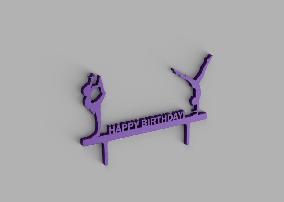 Cake Topper for Gymnast's Birthday