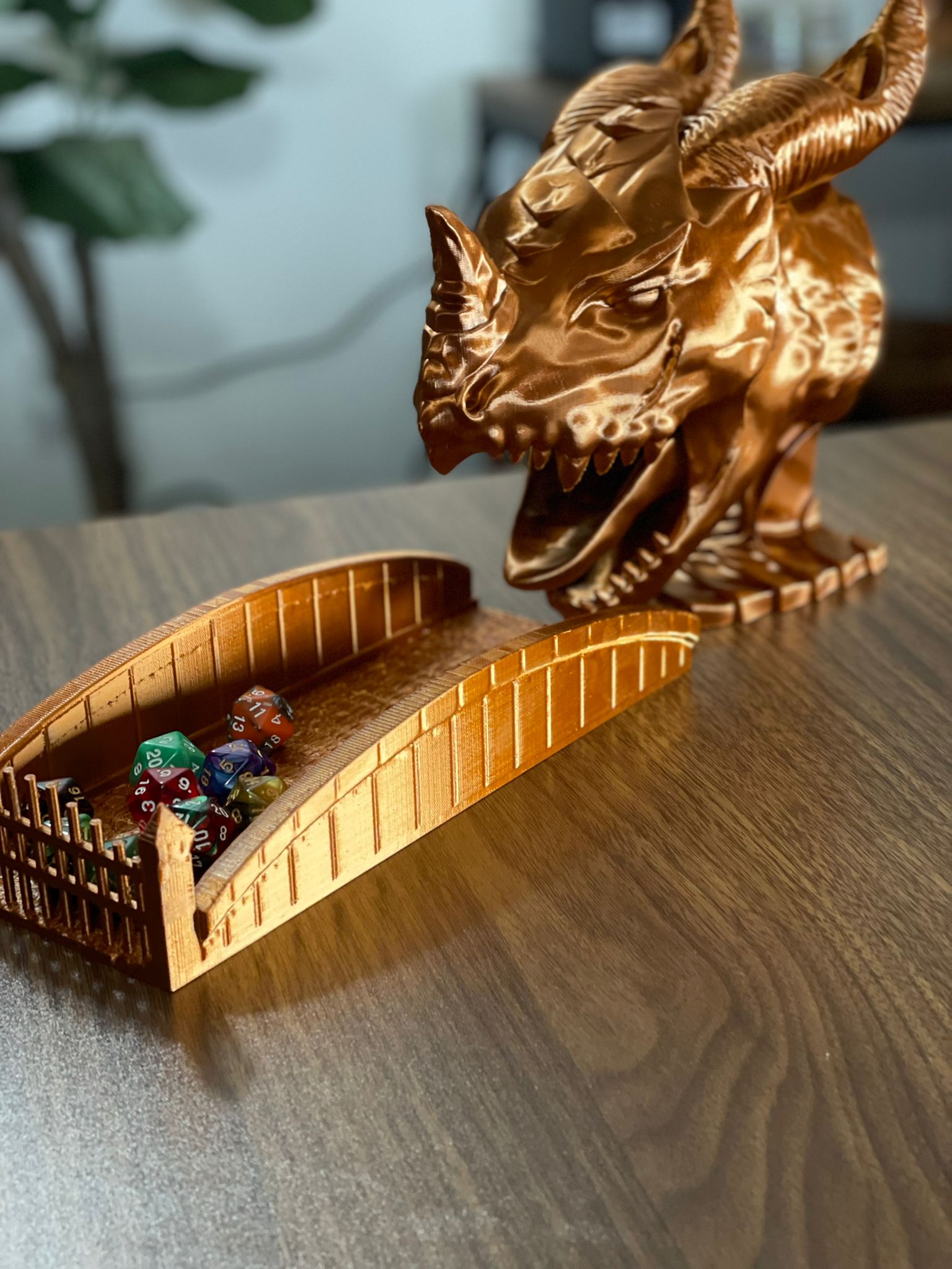 Dragon Head Dice Tower (Supportless Print) by Measure Once Cut Twice