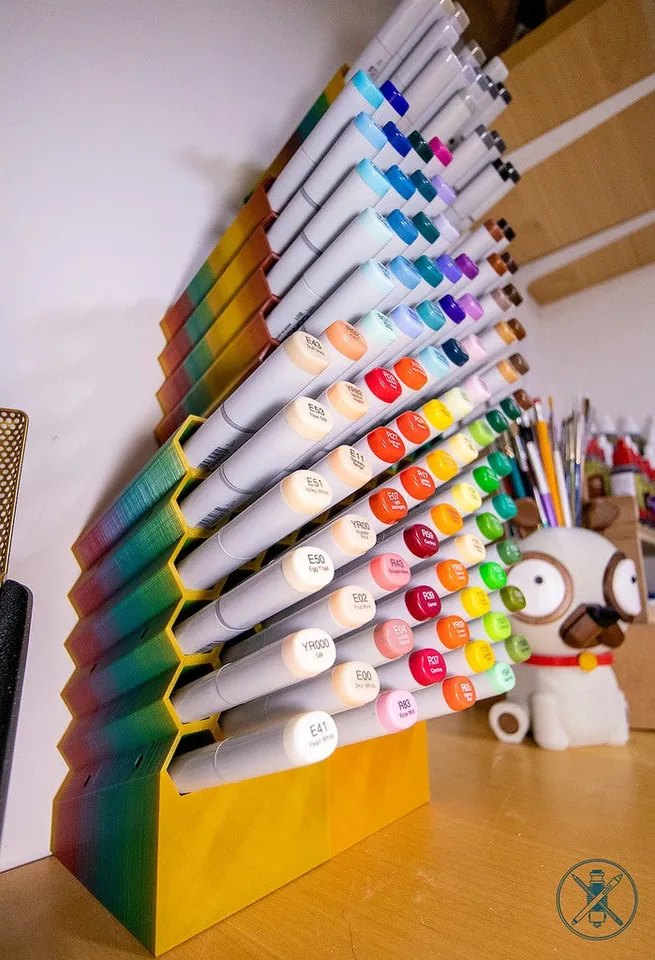 Blick/Copic Marker Holder by Sciman101, Download free STL model