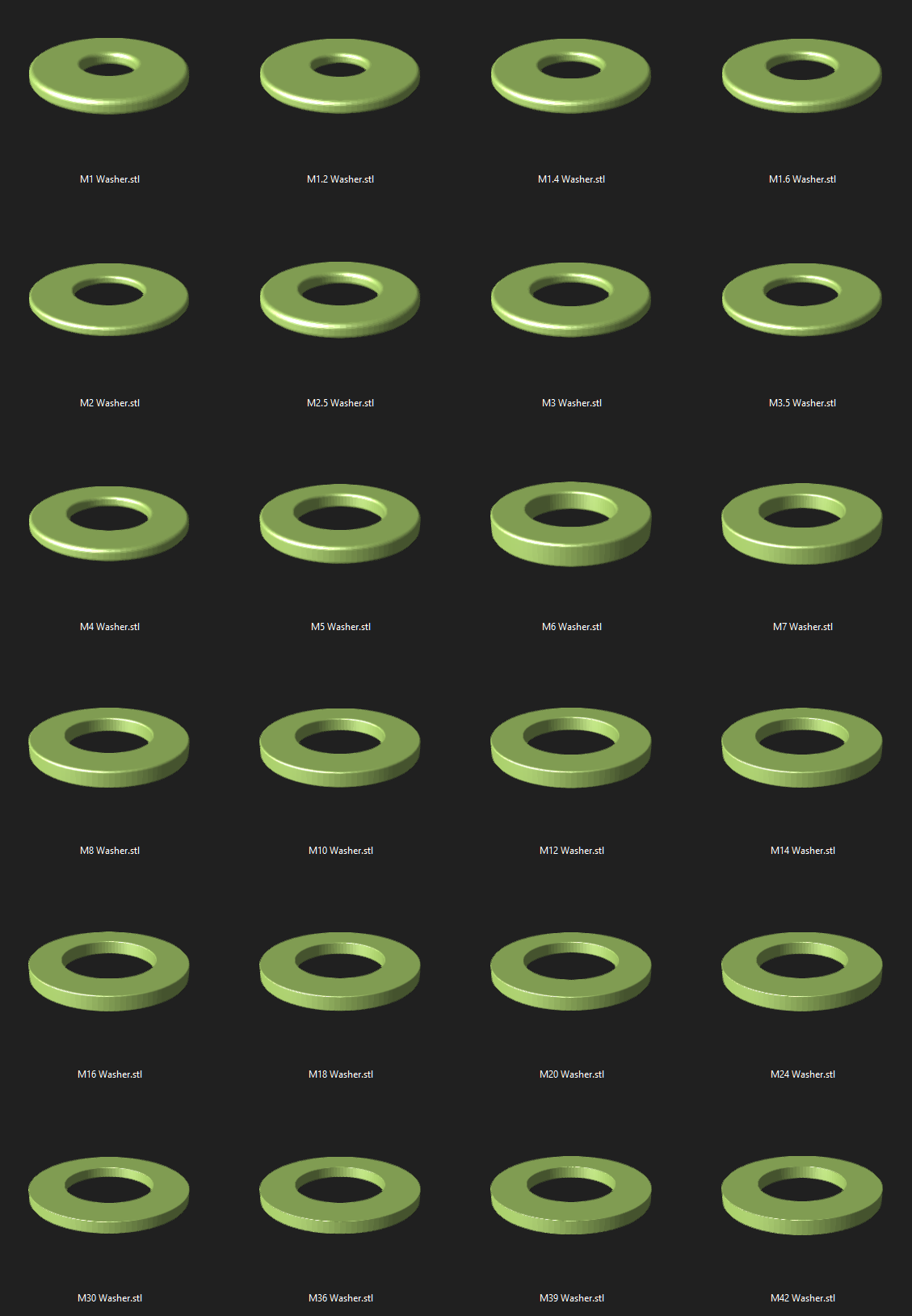 Metric Washer Set