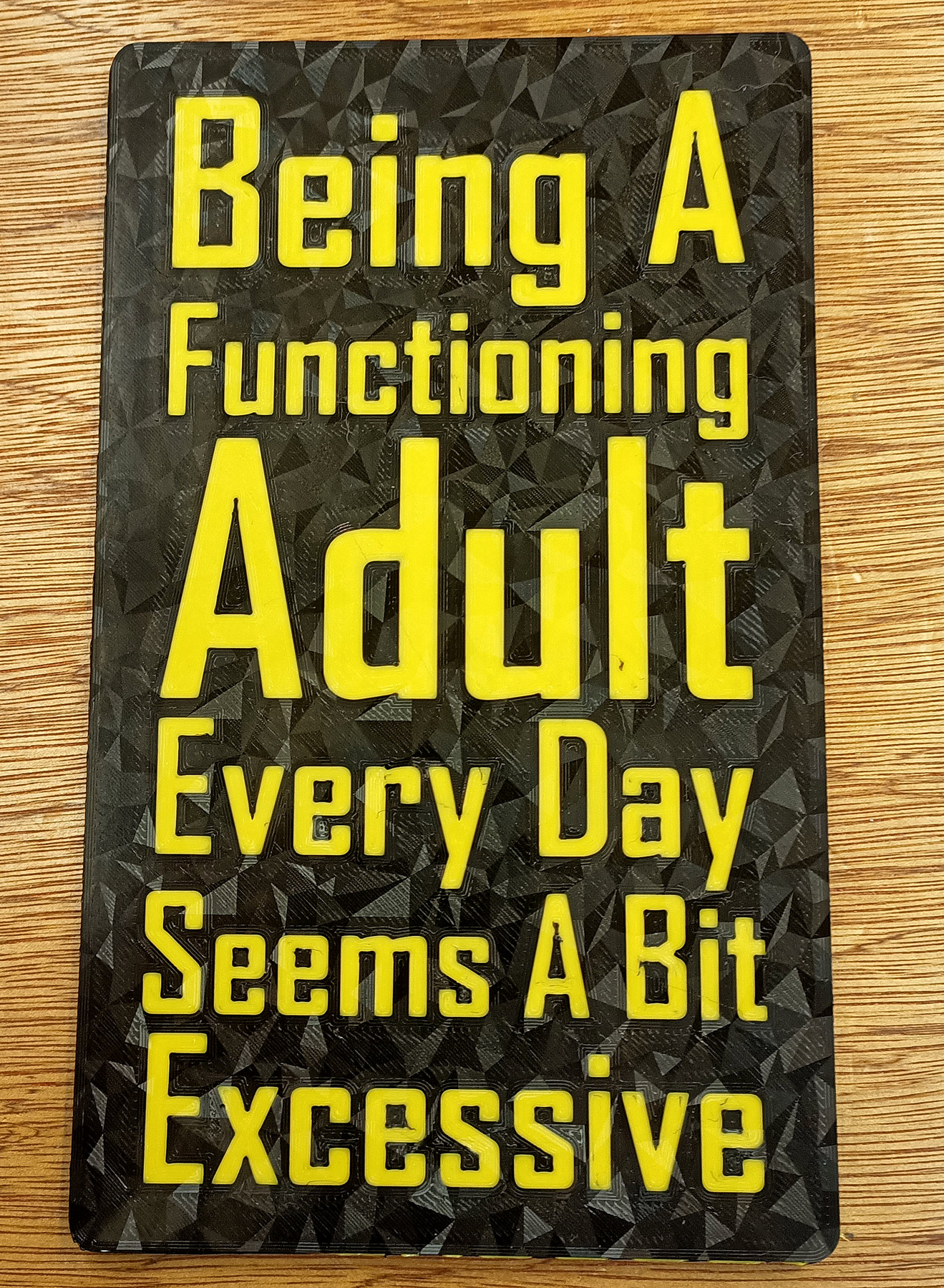 Funny Sign - Being a Functioning Adult Every Day Seems Excessive by ...