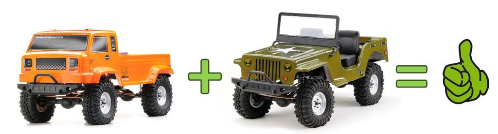 Absima Crawler CR2.4 Sand RTR + additonal JEEP Body - Body Post