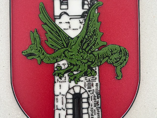 Klagenfurt (Austria) - coat of arms 3d model multi-colour for single filament printers