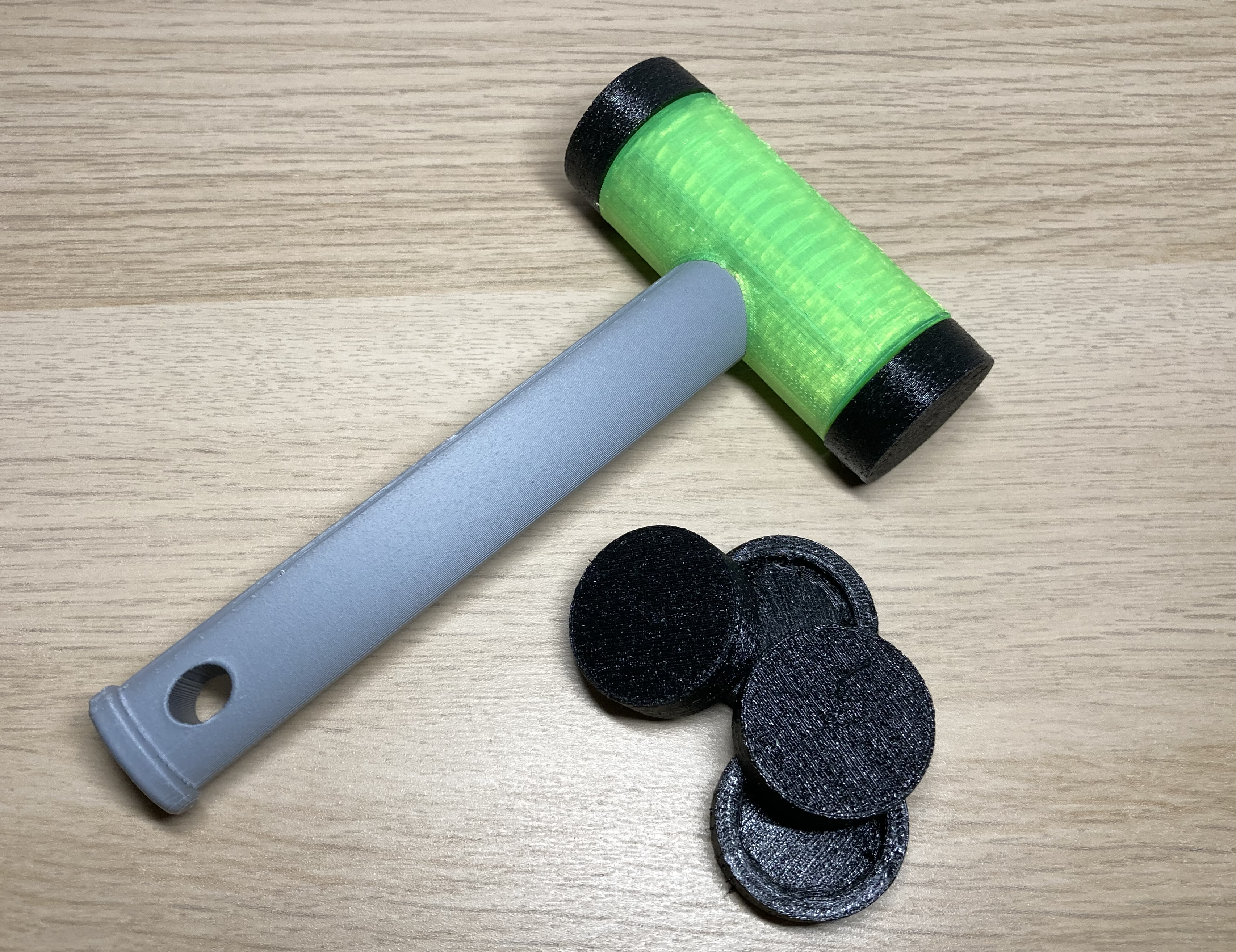 Dead Blow Hammer with exchangeable TPU faces