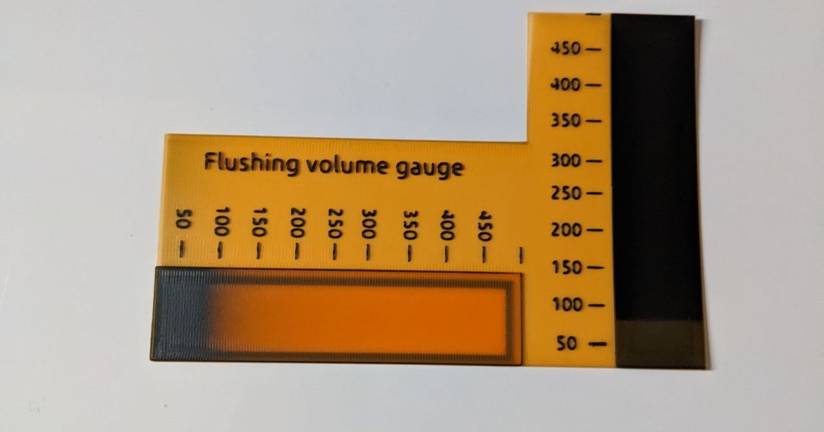 Bambu AMS flushing volume gauge by Michael Download free STL model