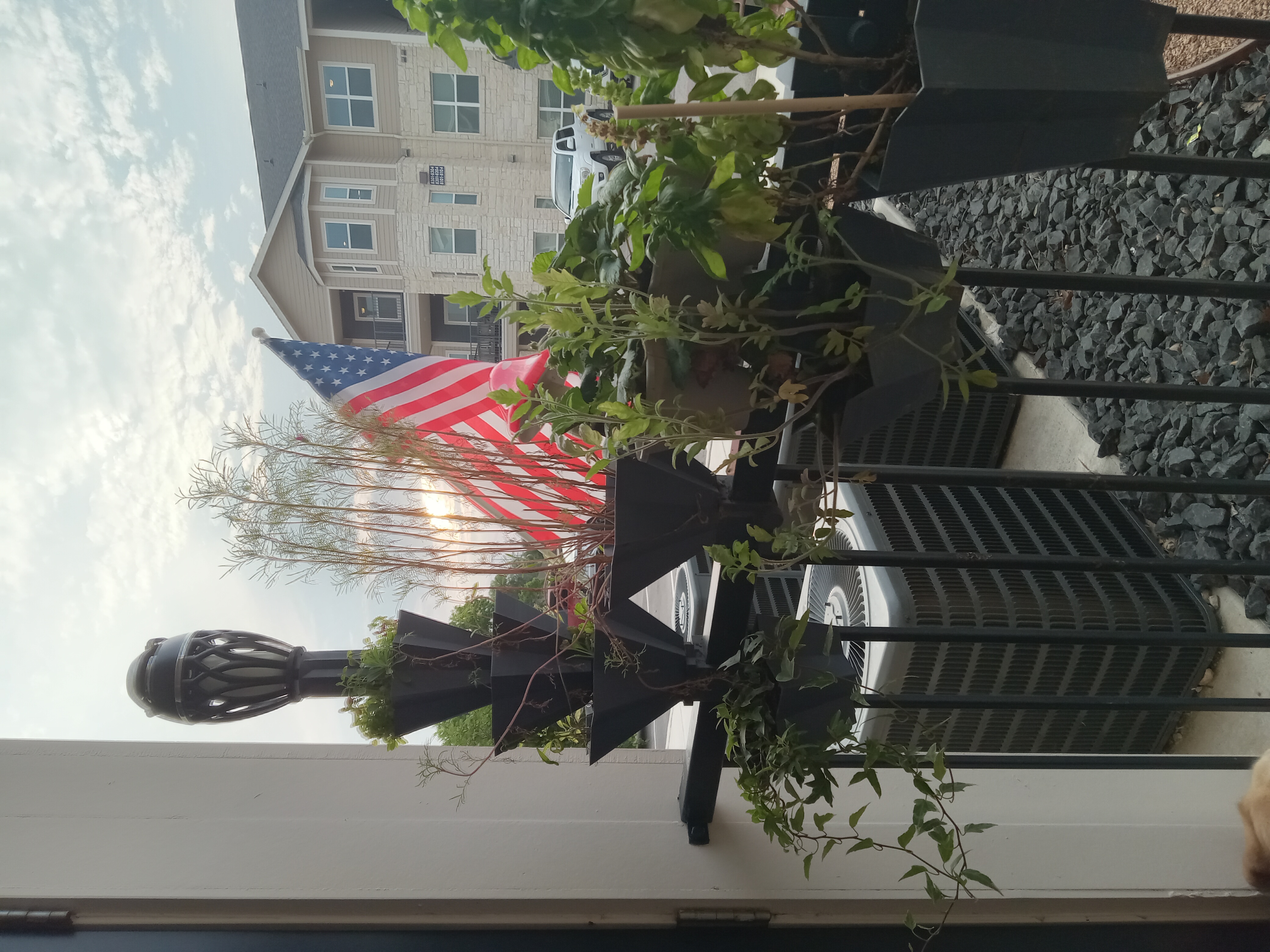 Pots for apartment railing