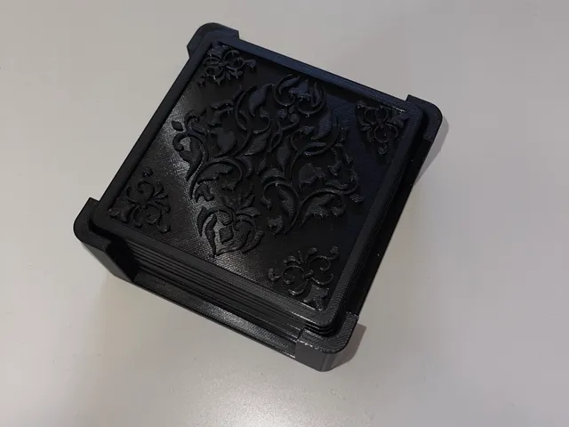 Coaster and coaster holder in barock style