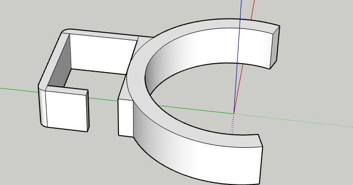 Cable bracket for 4 centimeter tube by Jordy | Download free STL model ...