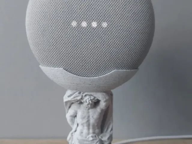 Atlas holding a Google Mini (fixed hole, works with Cura)