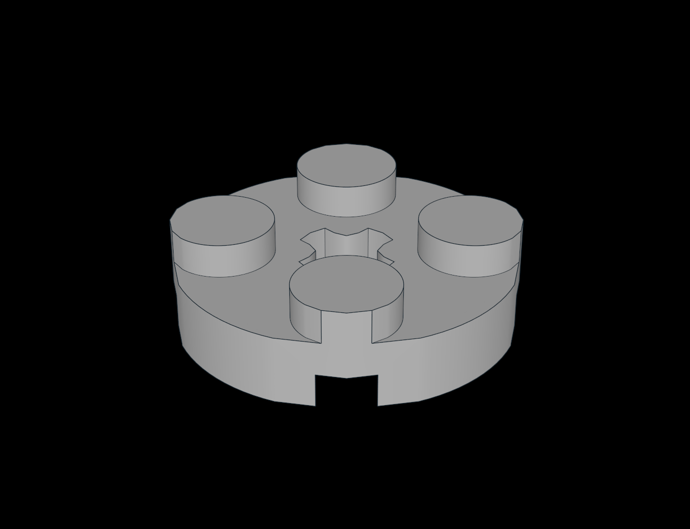 Lego Compatible (4032.dat) Plate  2 x  2 Round with Axlehole