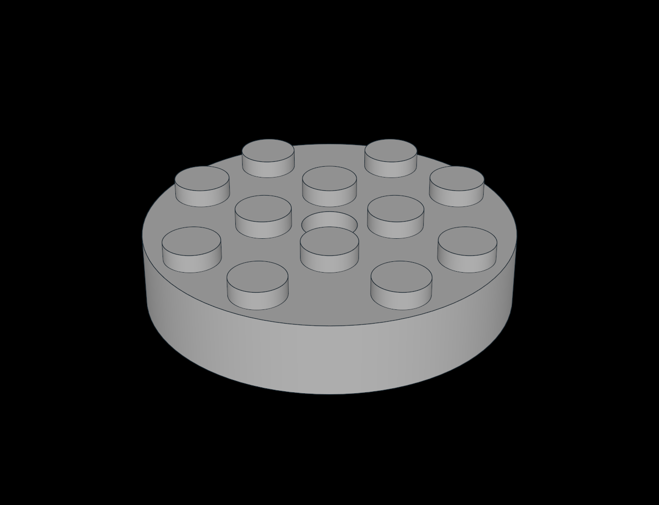 Lego Compatible (3404.dat) Turntable  4 x  4 Top