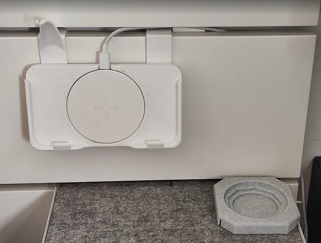 Headboard wireless charging station - IKEA Livboj + Nordli