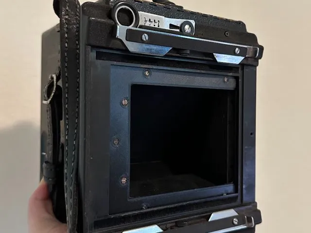 Graflex 3 1/4 x 4 1/4 to 4x5 graflok adapter plate