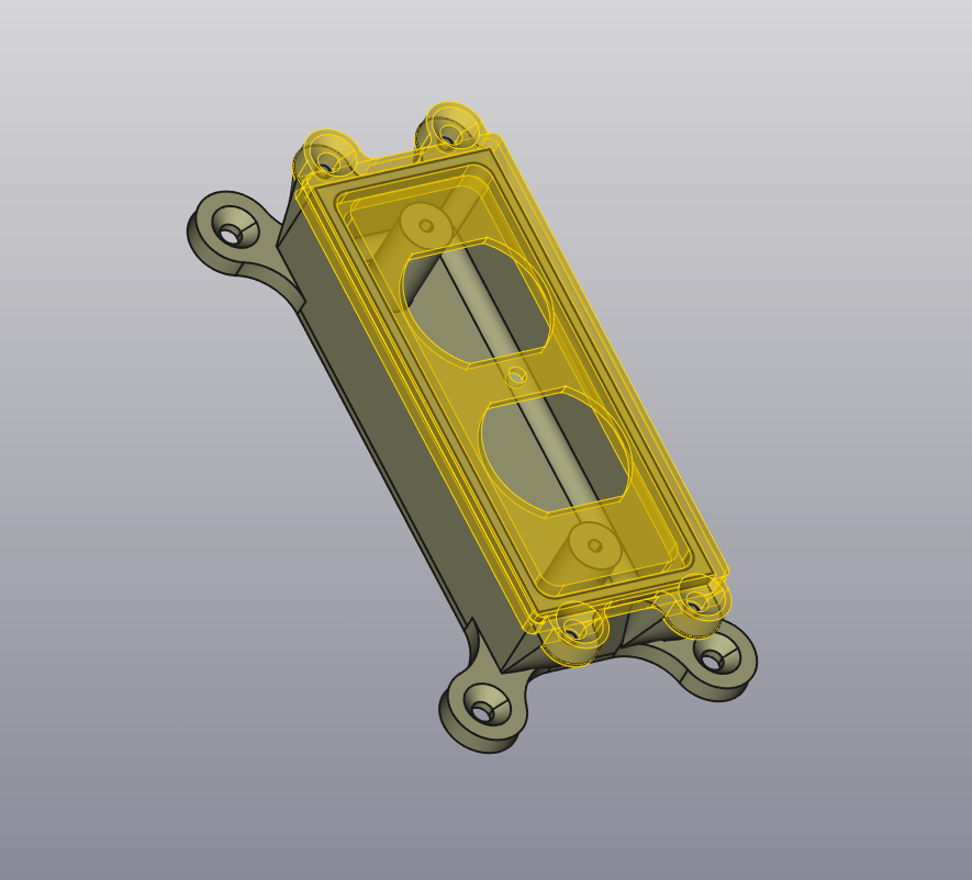 Dual Gang NEMA 5/3 Surface Mount Receptacle Box by Thing Werks