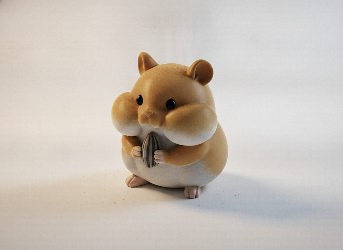 Cute Hamster With Seed