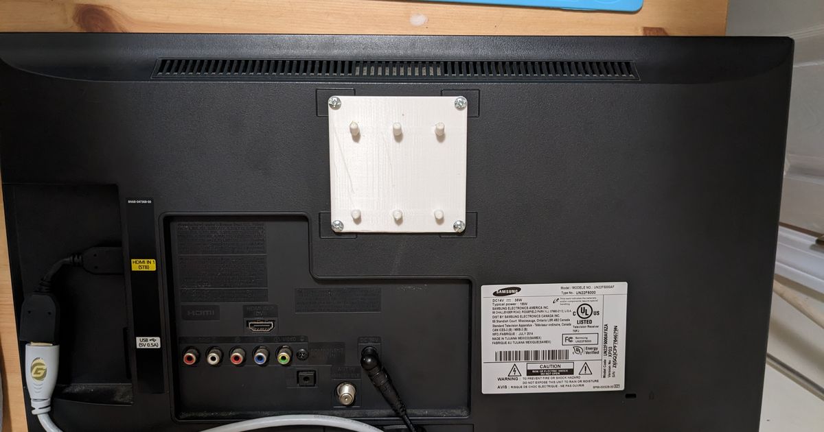 75mm VESA pegboard mount (fixed) by swab Download free STL model