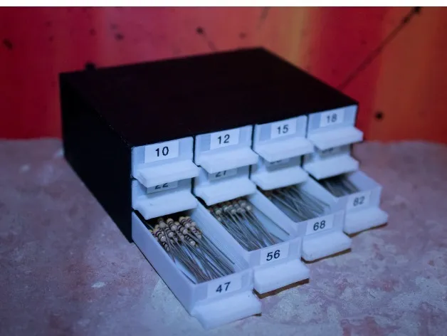 Resistor Storage (Resistor Sorter) by stylesuxx | Download free STL ...