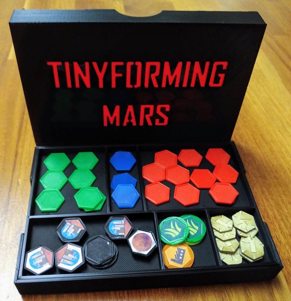 Tinyforming Mars (Box & Tokens) by Fabmaszter Download free STL model