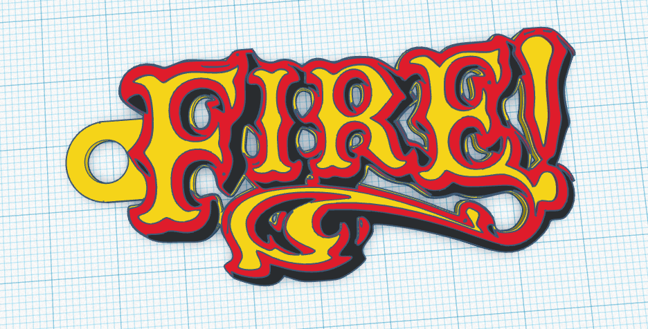 Pinball Williams Fire! Keychain
