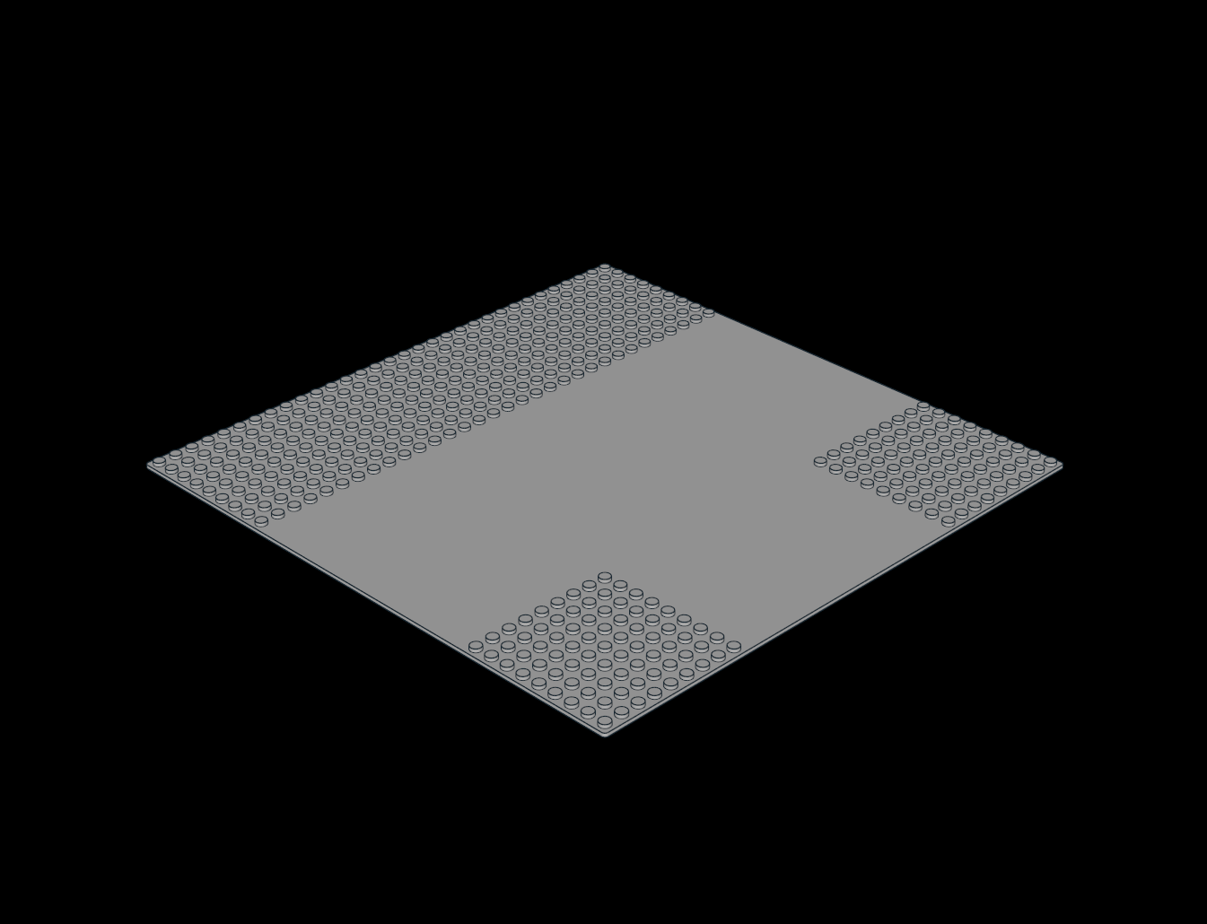 Lego Compatible (608.dat) Baseplate 32 x 32 Road 9-Stud T-Junction