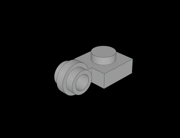 Lego Compatible (4081a.dat) Plate 1 x 1 with Clip Light Type 1