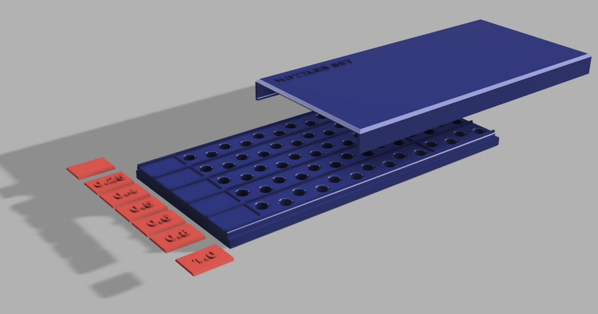 Big nozzle box 70 nozzles! by Michał Leja Download free STL model