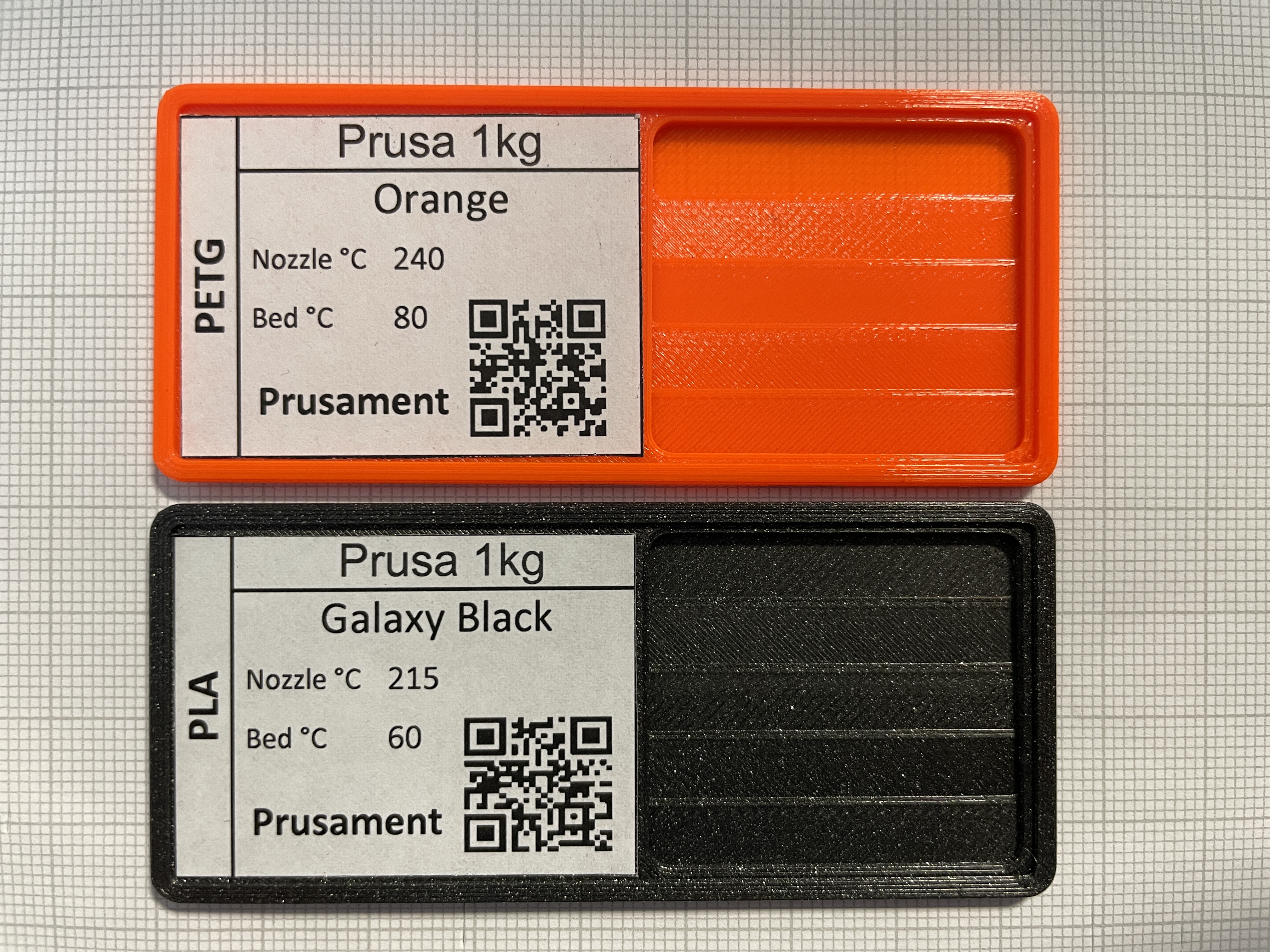 Filament sample card