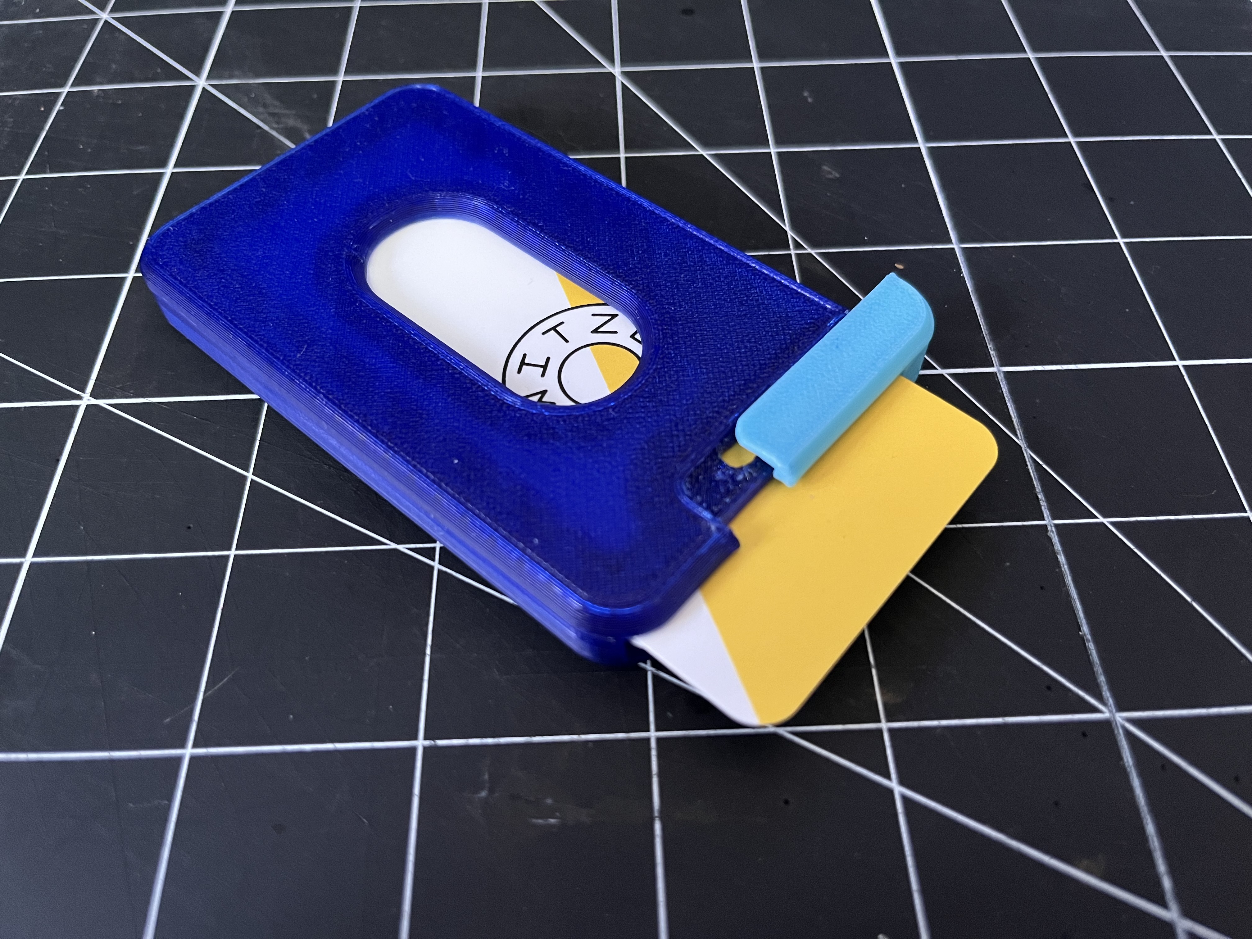 Sliding business deals card holder