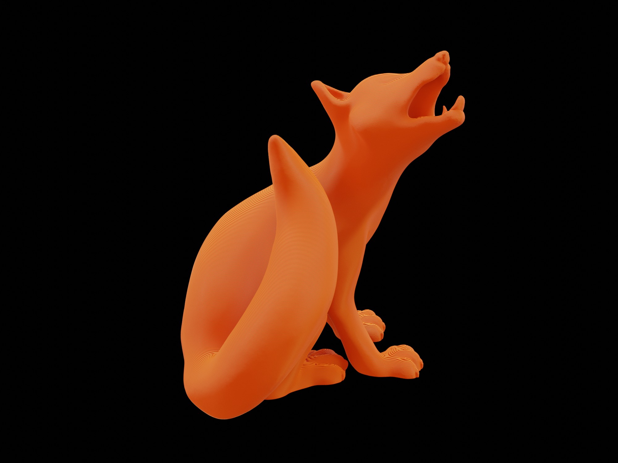 yawning fox — miniatura 2