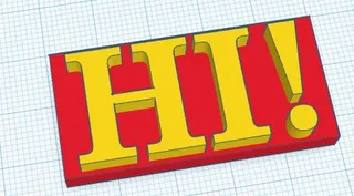 Hi sign by Gallaxy1234 | Download free STL model | Printables.com