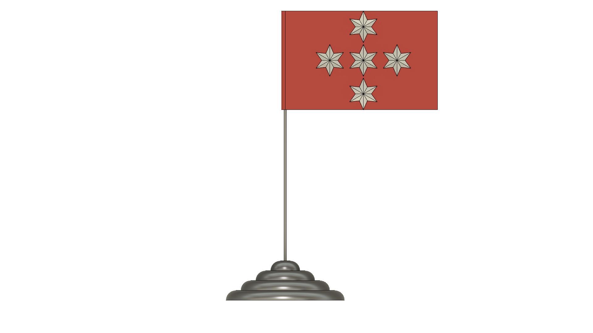 Flag with magnetic stars