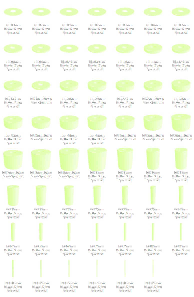 M3 Button Screw Spacer Set