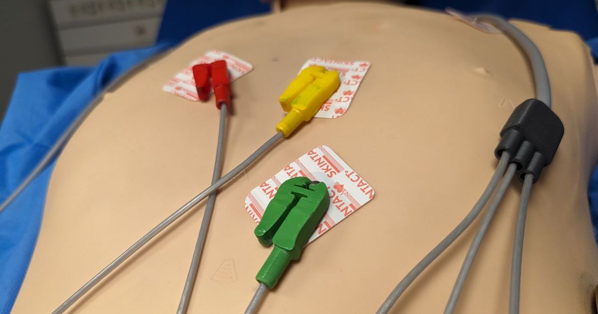 ECG electrode clip prop for healthcare simulation by Aleksandrs Oborins