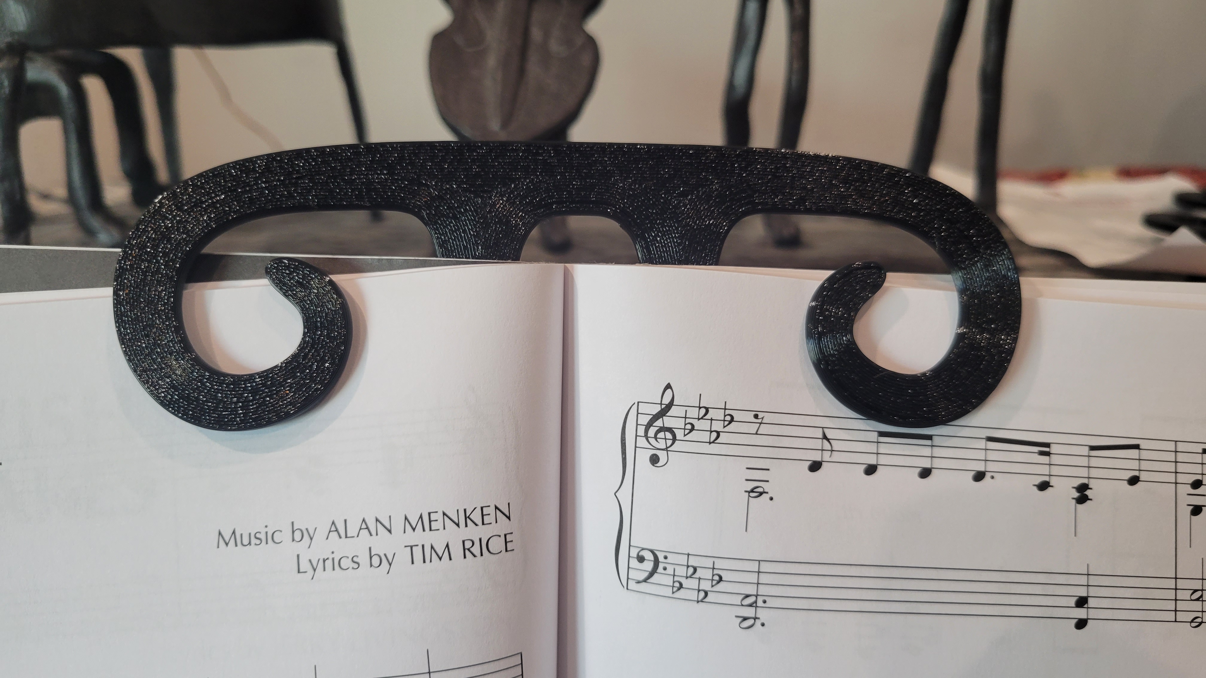 Music book page holder