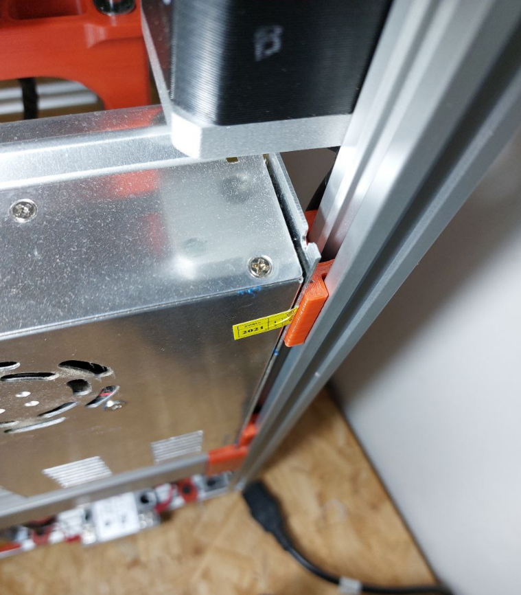 20 x 20 mm extrusion Power Source Unit (PSU) mount bracket by