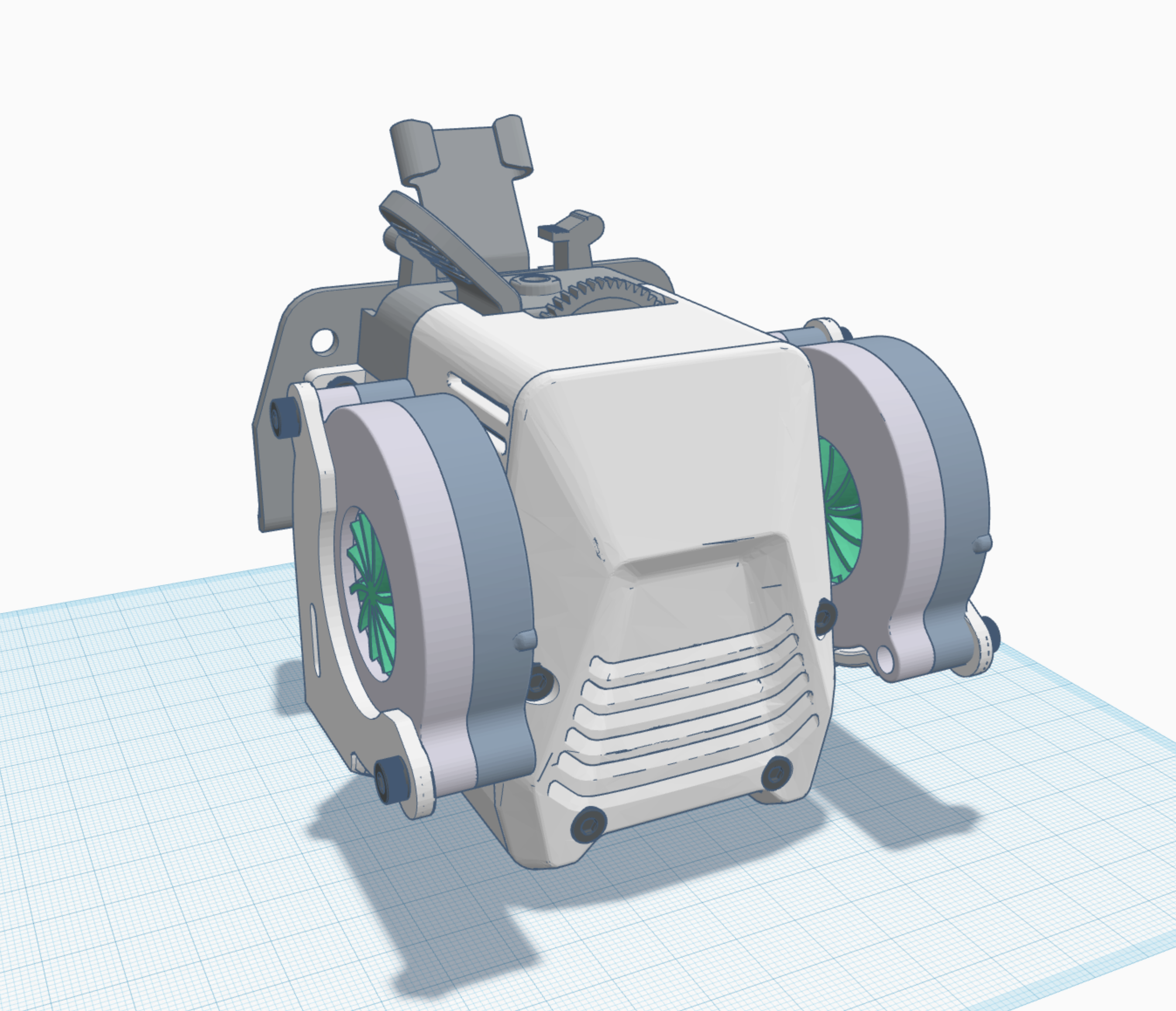 Hero Me Gen 7 part cooling for stock Neptune 3 Pro/Plus/Max Dual 5015 Cooling Shroud 3D model thumbnail
