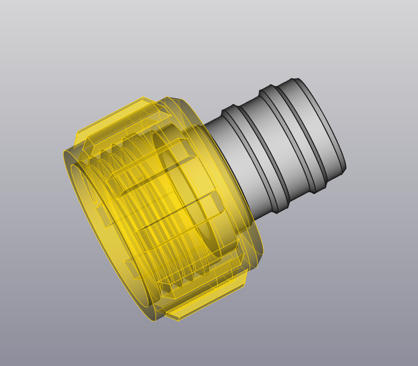 Garden Hose UniFit + O Rings (GHT) Barb 1019mm by Thing Werks Download free STL model