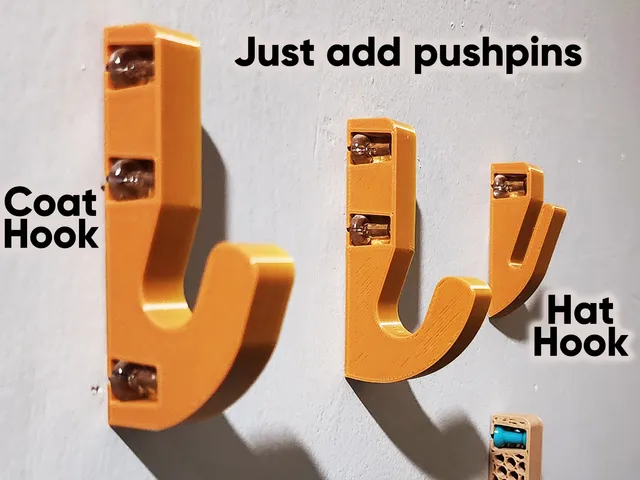Push-Pin Wall Hooks