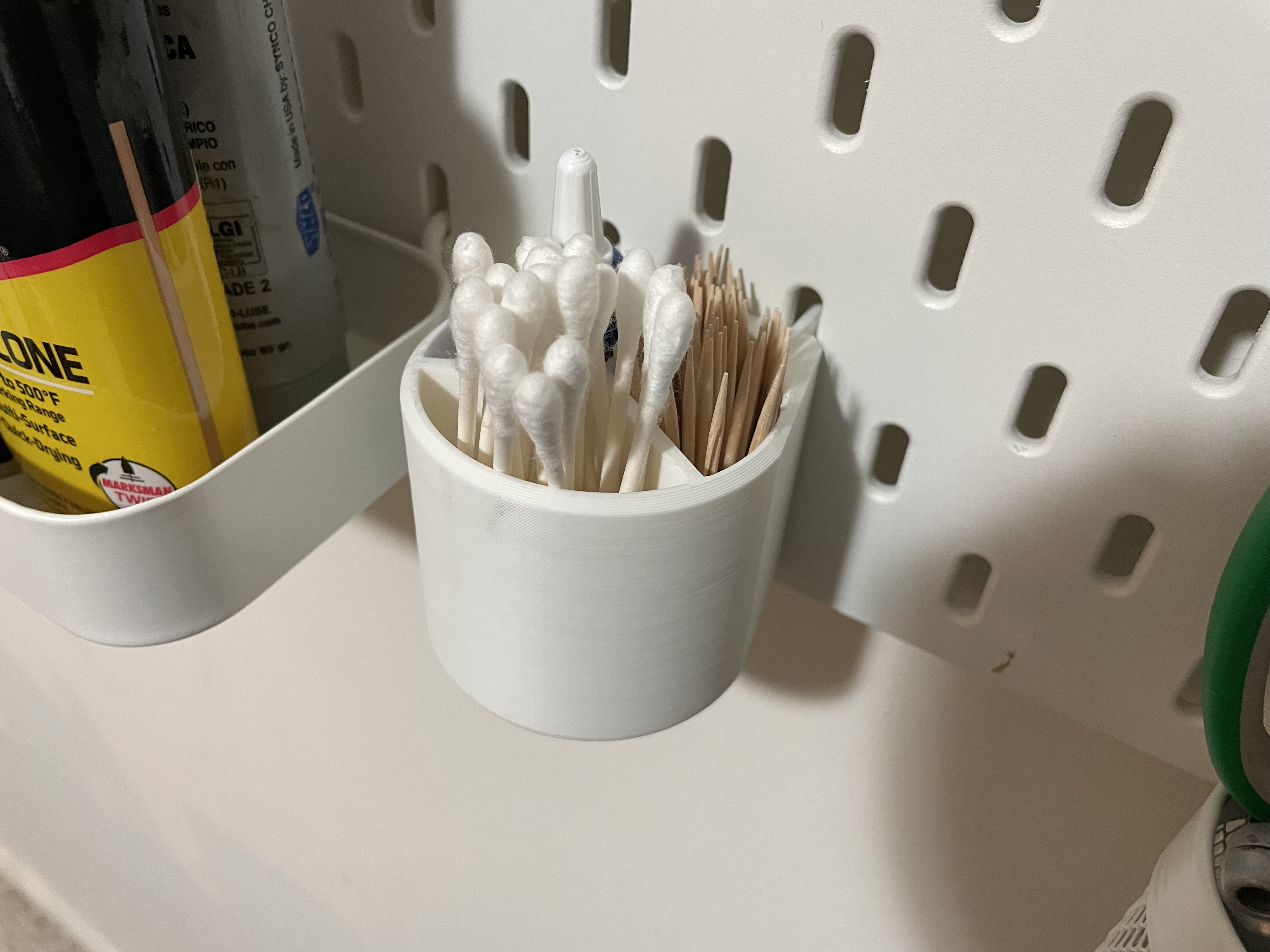 IKEA Skadis Q Tip Holder - Sectioned Version