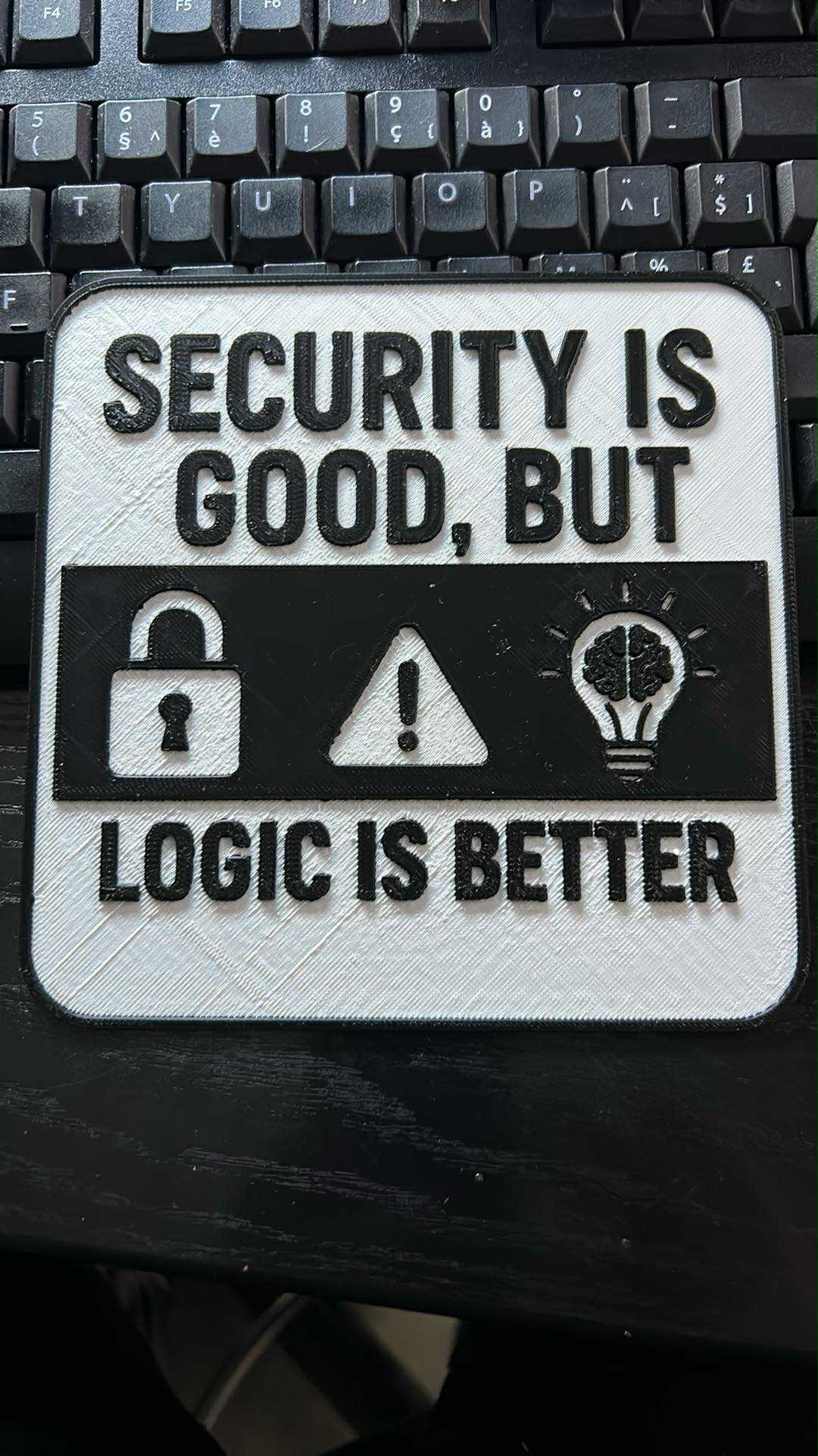 Security is GOOD, but logic is BETTER