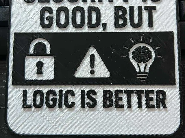 Security is GOOD, but logic is BETTER